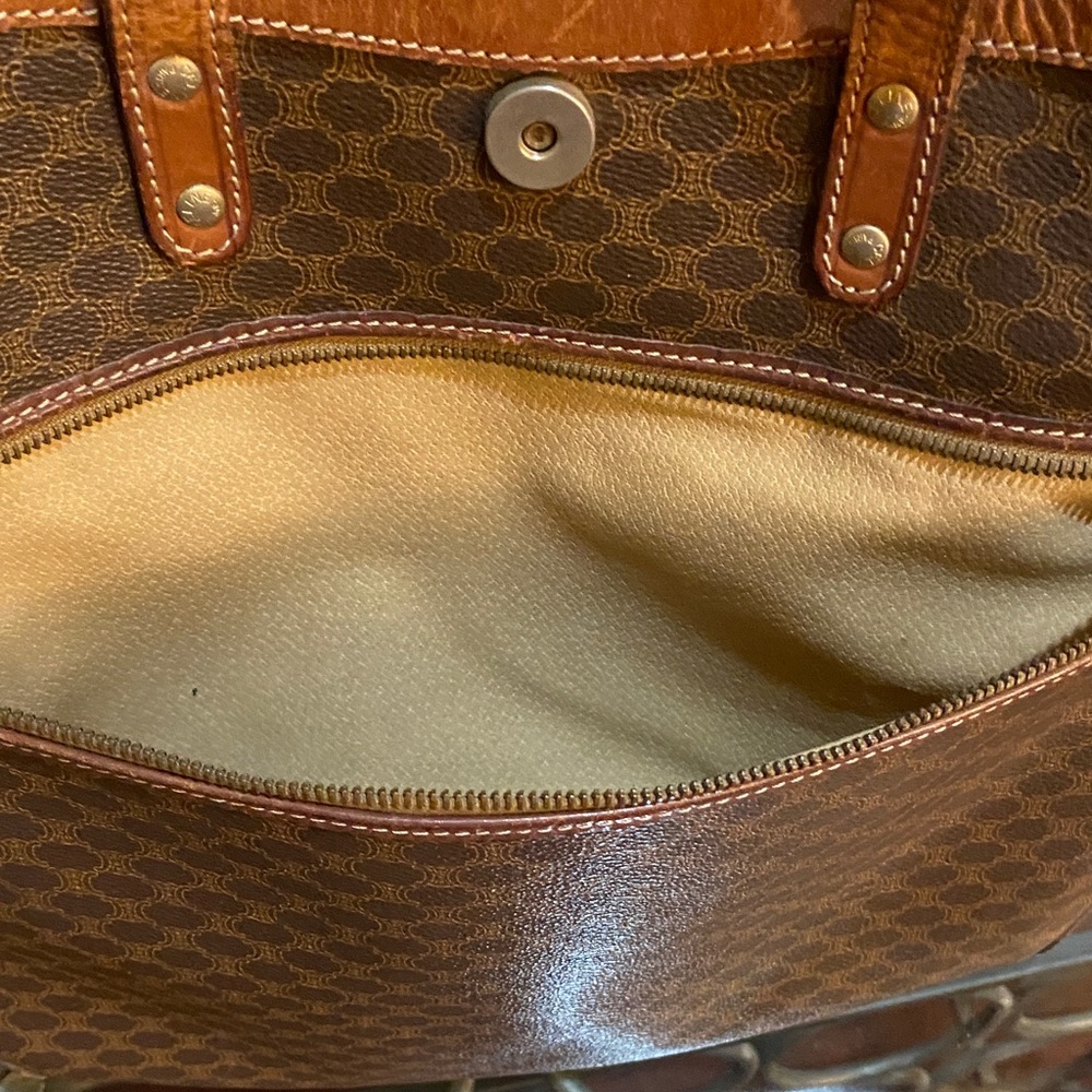 Celine Brown Patterned Shoulder Bag - image 8